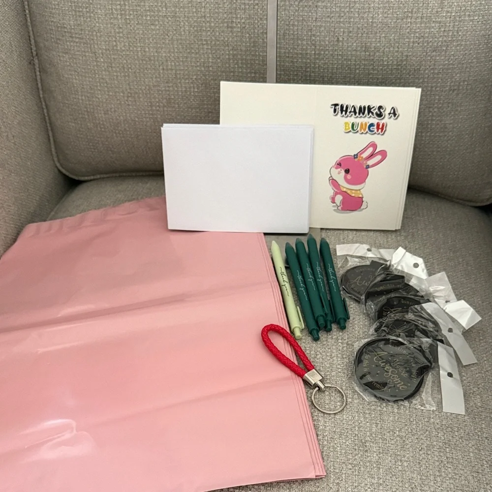 Pink and Green Party Supplies Set